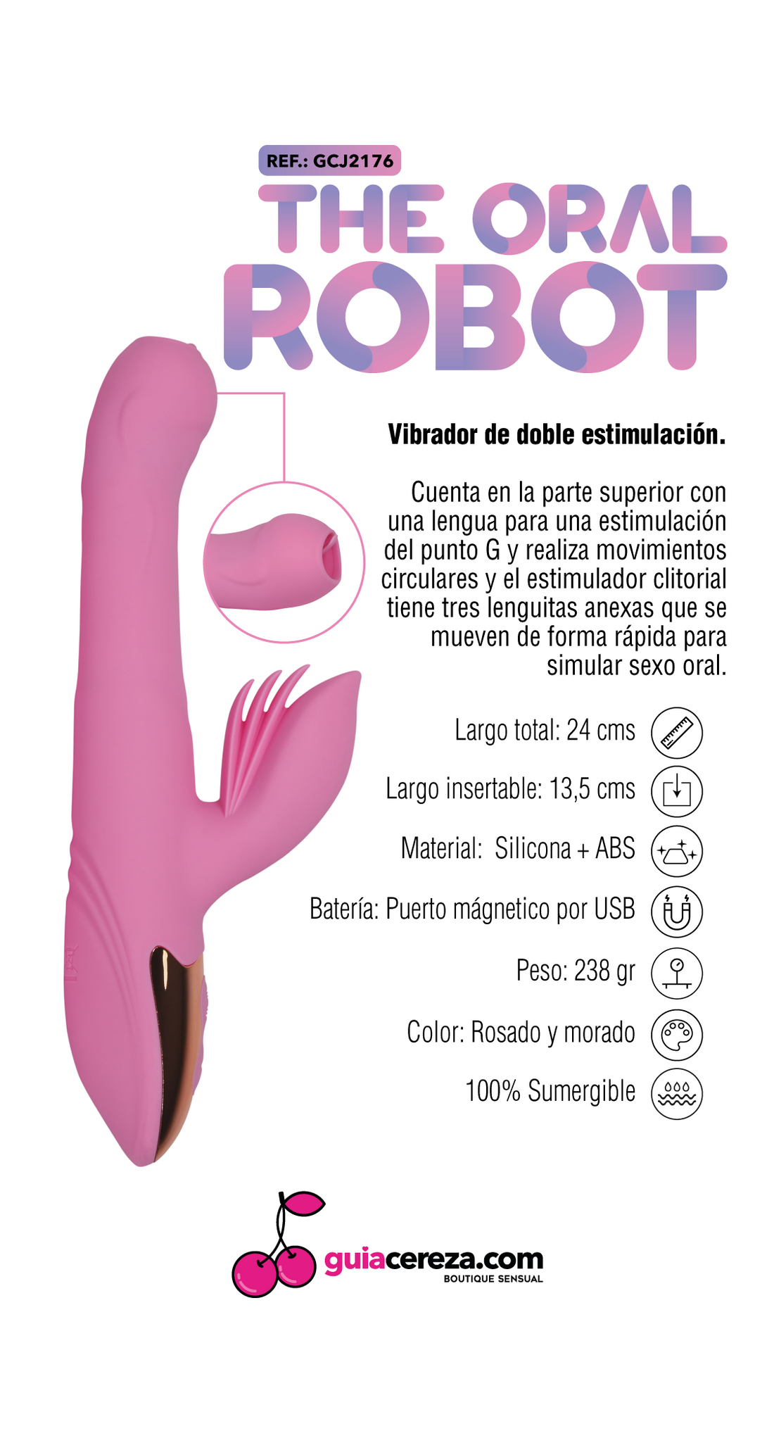 SEX MASSAGER THE ORAL ROBOT PINK