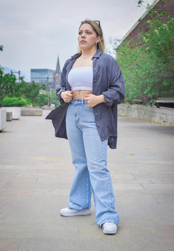 CAMISA SEDA TIGRES FAME GRIS